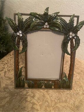 Ashley Manor 3”x5” Palm Court Tropical Palm Leaf Decorative Photo Frame